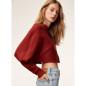 Aritzia Wilfred Free Lolan Sweater Bright Red Size XXS